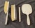 European Silver 835 With Crescent and Crown Hallmark Vanity Set Brush, Mirror, Comb Cover, Clothes Brush - 4 Pieces Mid 20th Century For Sale In Denver - Image 6 of 12