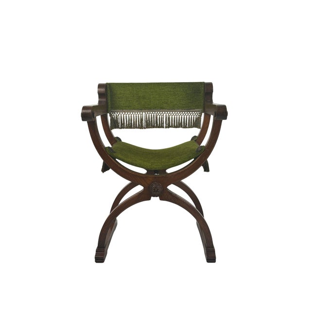 An exceptional pair of Spanish armchairs from the 1940s, handcrafted by an unknown cabinetmaker. These two strikingly...