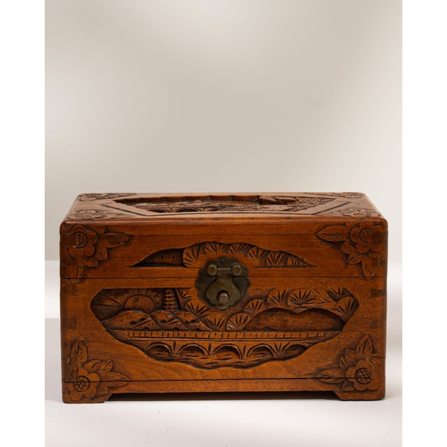 Mid 20th Century Japan Amber Wood Box For Sale - Image 14 of 18