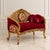 Make a bold statement with this French Rococo-inspired sofa, beautifully upholstered in rich burgundy velvet with deep...