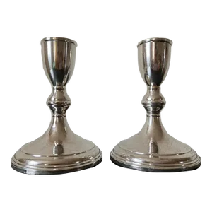 Vintage Art Deco American Silver Candle Holders, Candlesticks by Preisner Sterling- a Pair