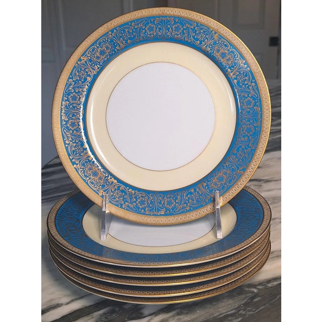1948 Noritake Vornay Blue Pattern #4794 Salad Plates - Set of Six For Sale In Seattle - Image 6 of 12