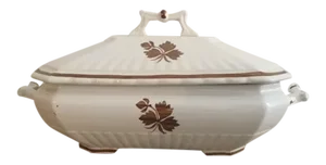 Wedgewood Copper Lustre Tea Leaf Covered Vegetable Dish