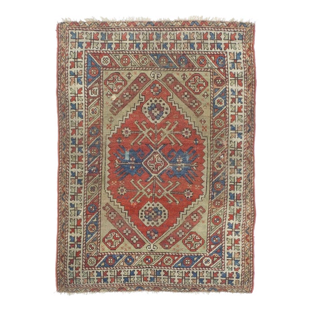 Fine Antique Turkish Konia Rug 3’7" X 5’0" For Sale