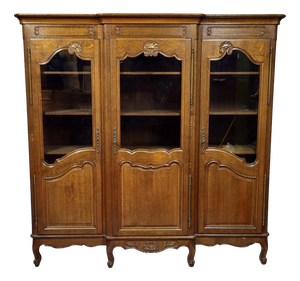 Large 20th Century Louis XV Provençal Oak Bookcase