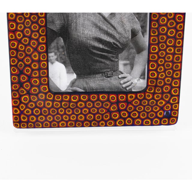Murano Art Glass Picture Frame with Multicolor Murrine, circa 1990 For Sale In Atlanta - Image 6 of 8
