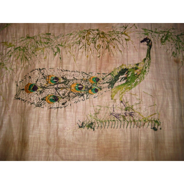 Chinese Silk Embroidery Peacock, Bords and Butterflies For Sale - Image 12 of 12