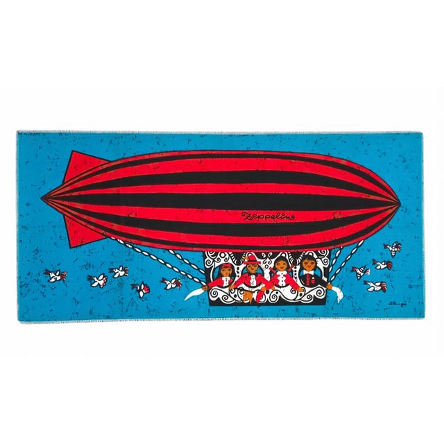 Mid-Century German Pop Art Screen Printed Wall Hanging by Traute Sänger, 1970s For Sale - Image 4 of 4