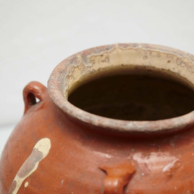 19th Century Hand Painted Rustic Popular Traditional Ceramic Vases, Set of 2 For Sale - Image 14 of 18