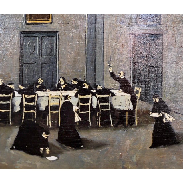 Wood Nino Caffe - 41 Priests Celebrating a Cardinal -Oil Painting For Sale - Image 7 of 10
