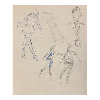 1950s Ballerina Figure Drawing For Sale