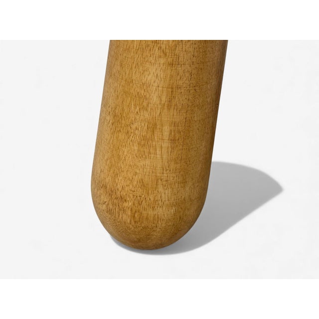 Wood Danish Modern Style, Honey Sheepskin, Maple, Shearling Footstools, Usa, 21st C. For Sale - Image 7 of 10