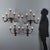 A group of four wall sconces in wrought iron and sheet metal with leaf-like patterns, made in italy in the late 19th...