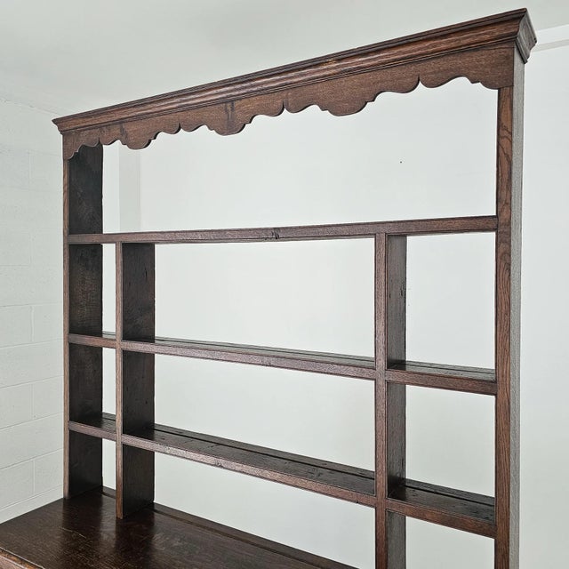 Antique Welsh Oak Dresser Circa 1830 Georgian Plate Rack Farmhouse Cupboard For Sale - Image 10 of 15