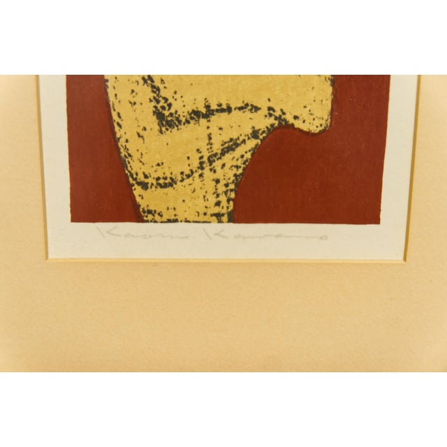 Japanese Mid Twentieth Century Japanese Woodblock Print "Sleeping Child" by Kaoru Kawano For Sale - Image 3 of 5