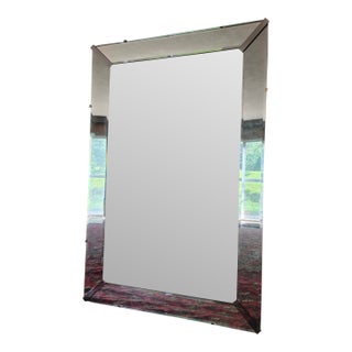 Mid Century Modern 1950s Beveled Mirror For Sale
