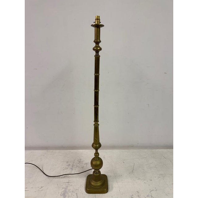 Early 20th Century Brass Floor Lamp, 1890s For Sale - Image 9 of 10