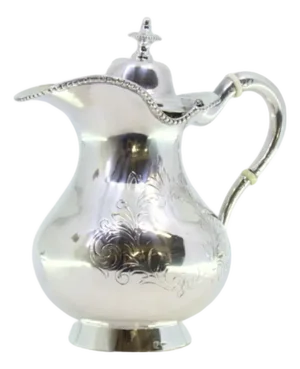 Silver Milk Jug with Engraved Plant Motifs
