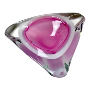 1980's Murano Sommerso Ashtray by Oball