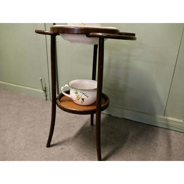 Bentwood Wash Stand with Jug and Bowl, Set of 2 For Sale - Image 3 of 8