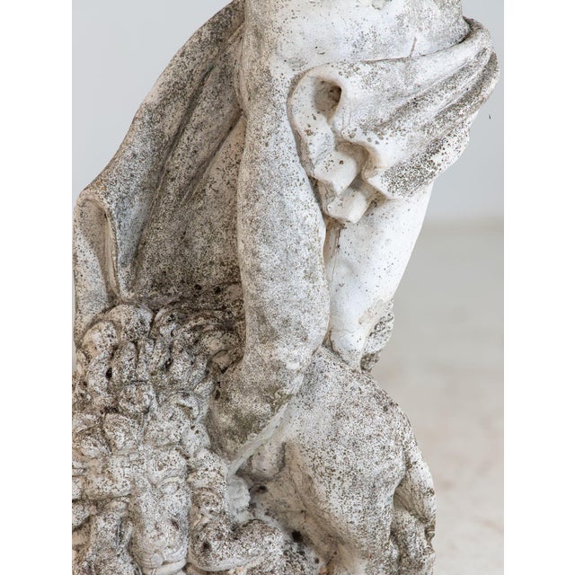 Traditional Weathered Stone Hercules Garden Statue, France Mid 20th C. For Sale - Image 3 of 11