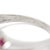 Metal Antique 14k White Gold 1.33ctw Old Cut Diamond Ruby Three Stone Cocktail Ring, Size 7.25 For Sale - Image 7 of 9