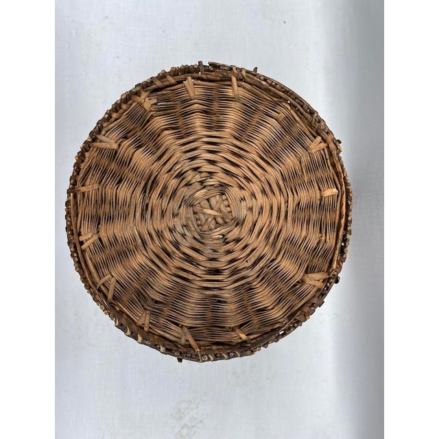 Antique Large Woven Cachepot Basket For Sale - Image 10 of 10