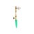 Contemporary Late 20th-Century 14k Yellow Gold Chrysoprase, Moonstone and Amethyst Earrings, A Pair For Sale - Image 3 of 4