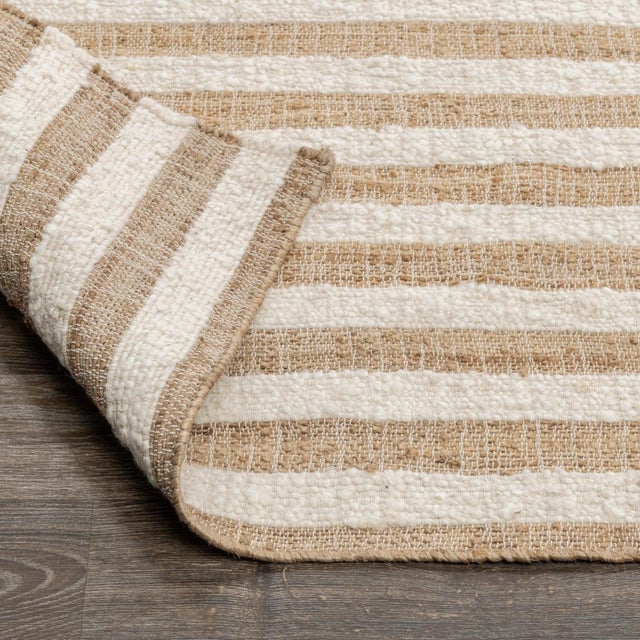 Ventura Stripe Natural Ivory Rug - 8 X 10 For Sale - Image 4 of 6