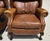 Vintage Motioncraft Chippendale Leather Wingback Recliners Ball & Claw Pair For Sale - Image 13 of 16