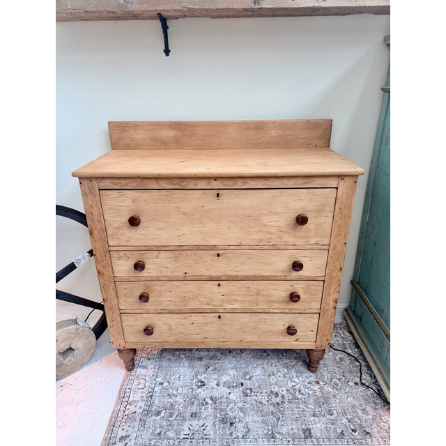 19th Century Scrubbed Pine Chest of Drawers For Sale - Image 11 of 12