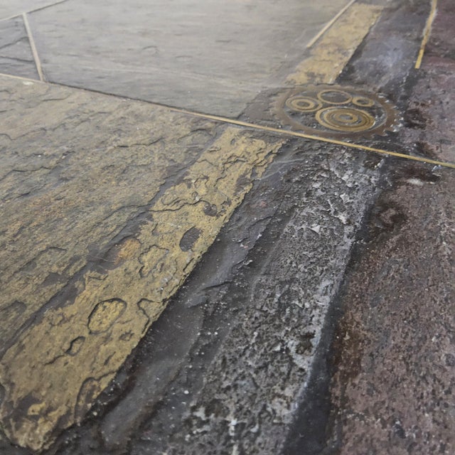 Vintage Handmade Slate and Gears Coffee Table by Marcus Kingma, 1990 For Sale - Image 10 of 18