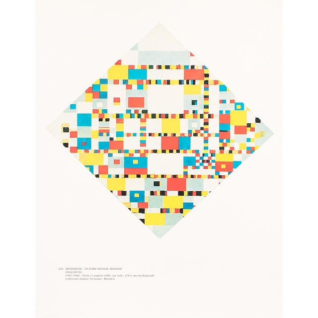 Printmaking Materials 1991 After Piet Mondrian "Victory Boogie-Woogie", Full-Color Parisian Print For Sale - Image 7 of 8