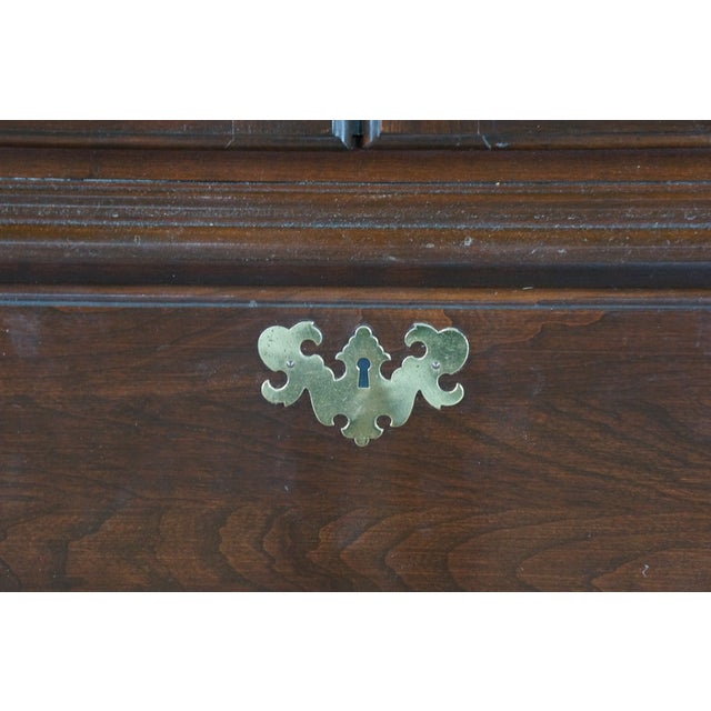 Wood 1990s Ethan Allen Georgian Court Cherry Clothing Armoire Linen Press 11-5265 For Sale - Image 7 of 18