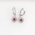 5.8Ct Madagascar Ruby Earrings With Natural Diamond Accents: Solid 14k Gold, 8mm, Pair For Sale In Columbus - Image 6 of 7