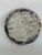 Antique Persian tile. Description: Blue & white design with black accents. The central motif is that of a fawn surrounded...