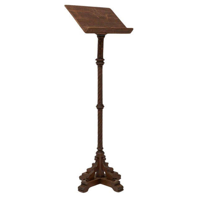 19th Century French Wooden Book Stand With Original Patina For Sale - Image 10 of 18