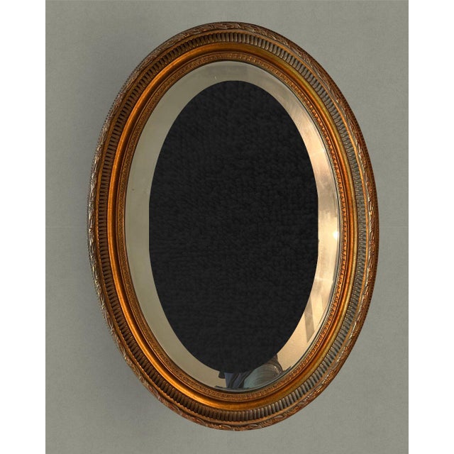 French Louis XVI Style Gold Oval Wall Mirror For Sale In Sacramento - Image 6 of 18