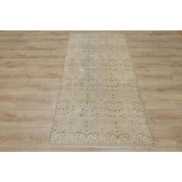 1960s Turkish Vintage Floral Design Wool Oushak Area Rug For Sale - Image 13 of 13