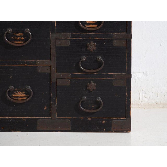 Black Antique Japanese Black Isho-Dansu Chest For Sale - Image 8 of 13