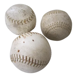 Antique Leather Softballs, S/3
