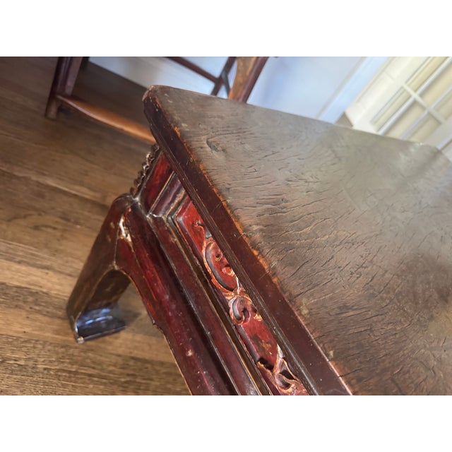 1880’s Chinese Kang Table With Original Lacquer Finish Sourced by Brown and Kobayashi For Sale - Image 4 of 11