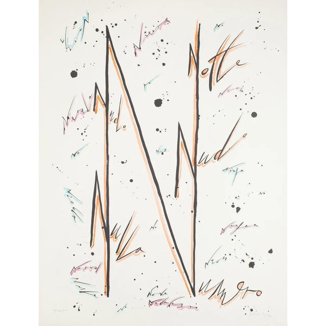 Letter letter n orange'' by rafael alberti, from alphabet series, is an original lithograph, realized by rafael alberti in...