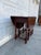 Vintage Jacobean Style Mahogany Gateleg Drop-Leaf Dining Table With Turned Stretcher Base For Sale - Image 4 of 12