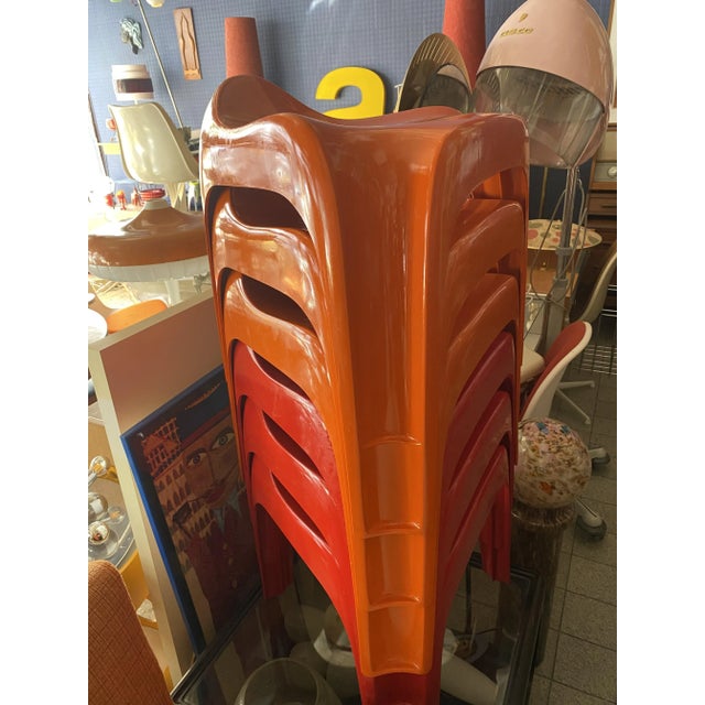 Vintage Red Casalino Stool by Alexander Begge for Casala For Sale - Image 12 of 13