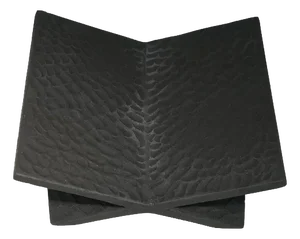 Black Lime Cement Mixture and Wood Bookstand by Dennis Kaiser