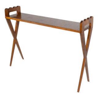 Mid-Century Modern Console Table in Walnut by Giovanni Gariboldi, Italy, 1950s For Sale