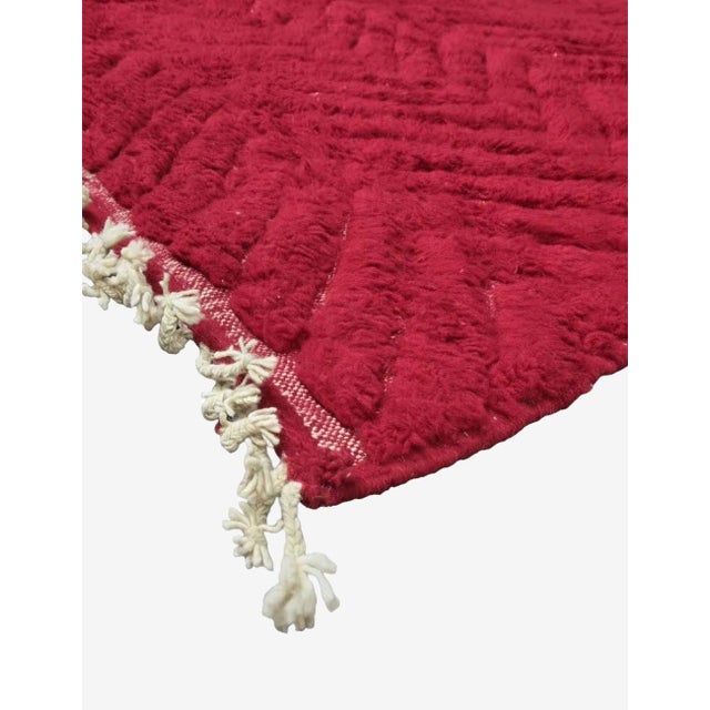 Contemporary Red Moroccan Rug - 9.8 X 8.2 Ft For Sale - Image 3 of 8