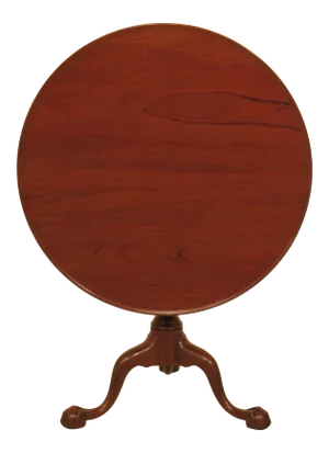 1970s Traditional Kittinger Mahogany Ball & Claw Tilt Top Table