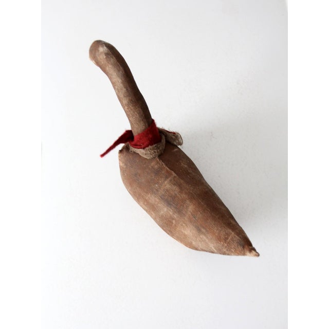 Textile Vintage Primitive Goose Figure For Sale - Image 7 of 9